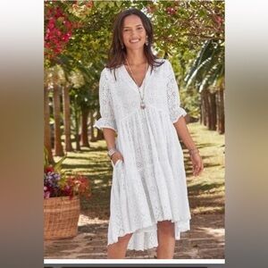 Sundance Jasmine White Eyelet Dress size XL